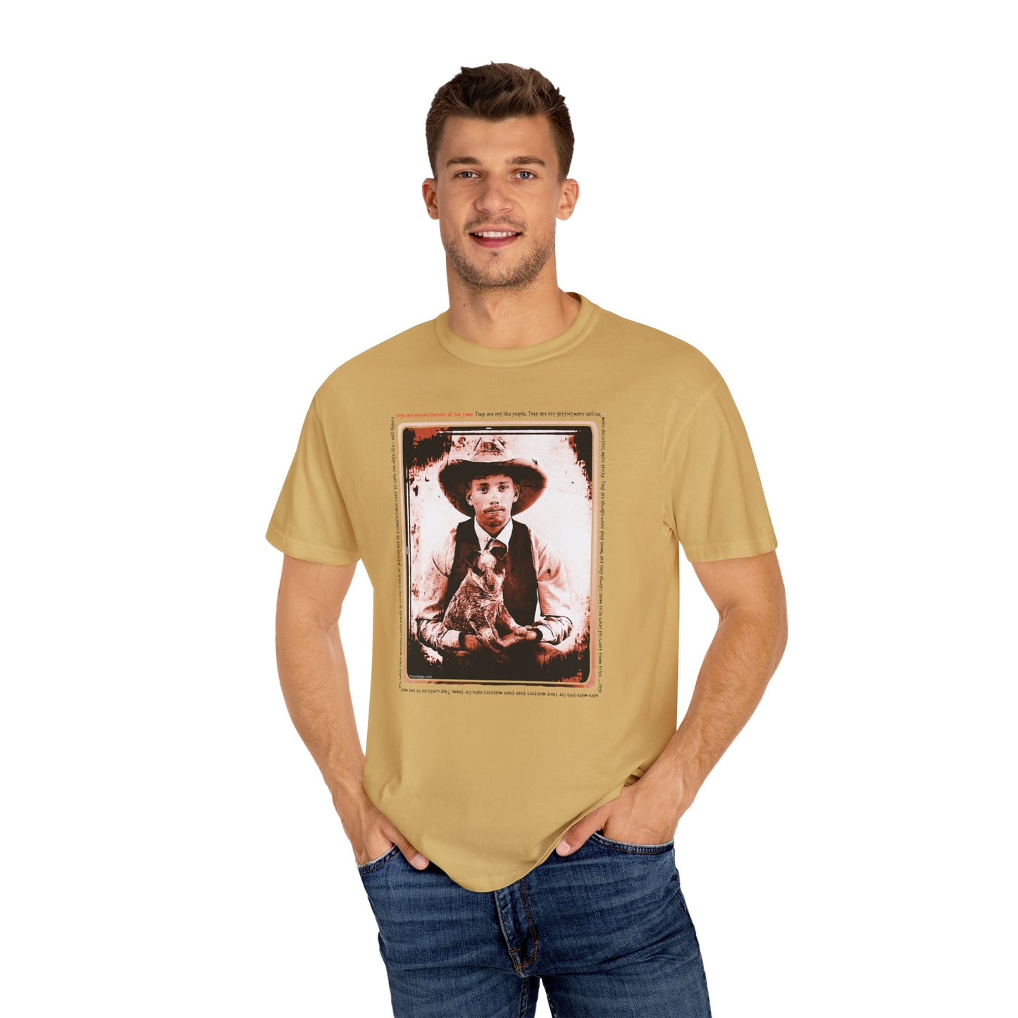 Vintage Cowboy and Heeler Puppy Tee Shirt