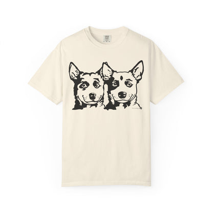 Cartoon Cowdogs Tshirt - Unisex Garment-Dyed