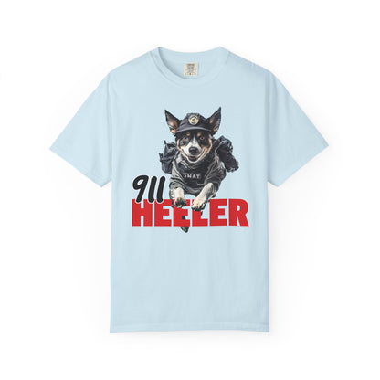 Heeler 911 Unisex T-shirt - Police Dog Design