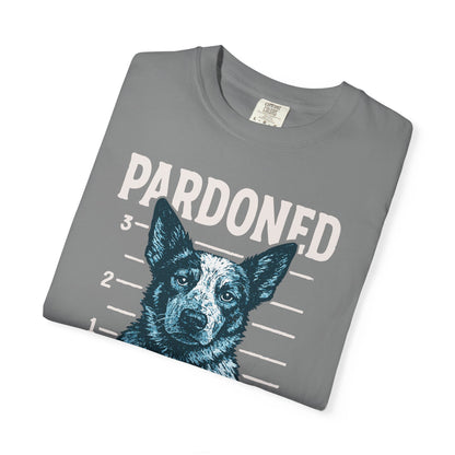 Heeler Mugshot TShirt - PARDONED OUT ON GOOD BEHAVIOR