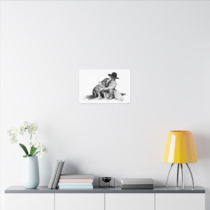 Justin's Heeler Stretched Canvas