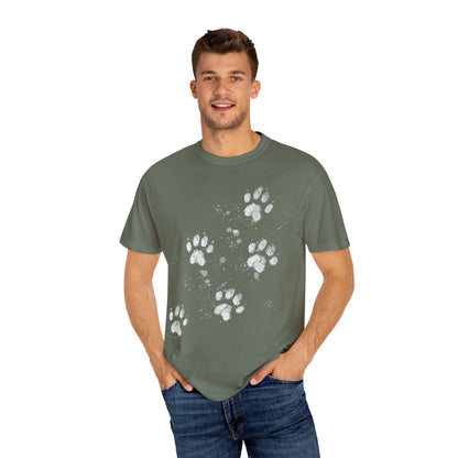 Dog Tracks T-Shirt - Unisex Garment-Dyed