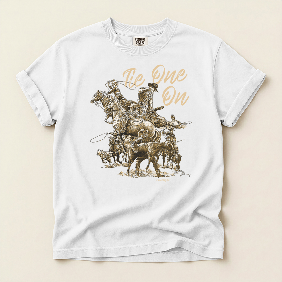 Rodeo Calf Roping, Tie-Down T-Shirt