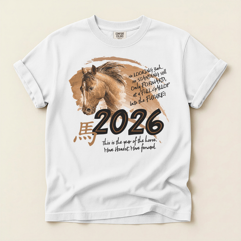 2026 Year of the Horse T-Shirt — "Gallop Into the Future"