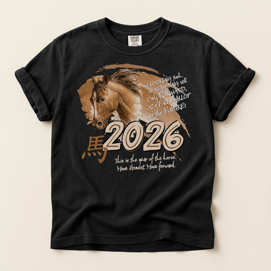 2026 Year of the Horse T-Shirt — "Gallop Into the Future"