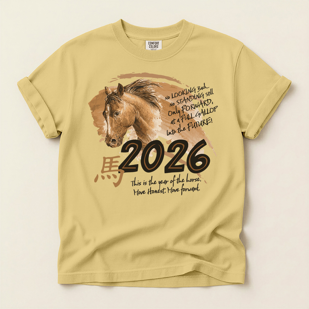 2026 Year of the Horse T-Shirt — "Gallop Into the Future"