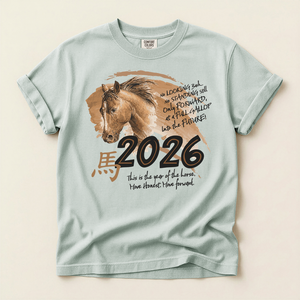 2026 Year of the Horse T-Shirt — "Gallop Into the Future"