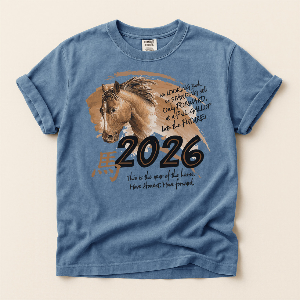 2026 Year of the Horse T-Shirt — "Gallop Into the Future"