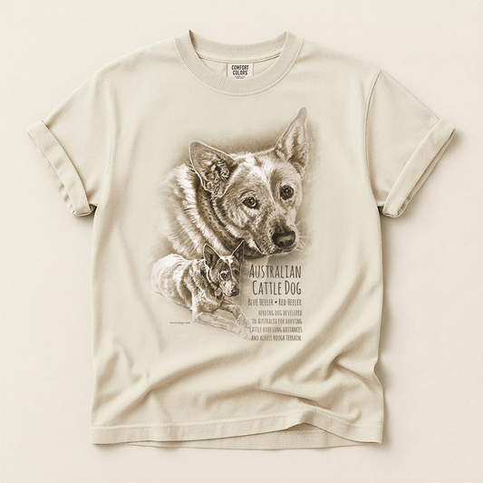 Australian Cattle Dog Heeler T-Shirt — Rustic Farm & Herding Dog Tee