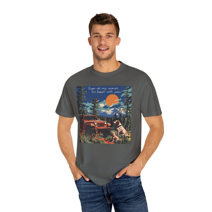 Best with You T-Shirt Dogs and Jeep