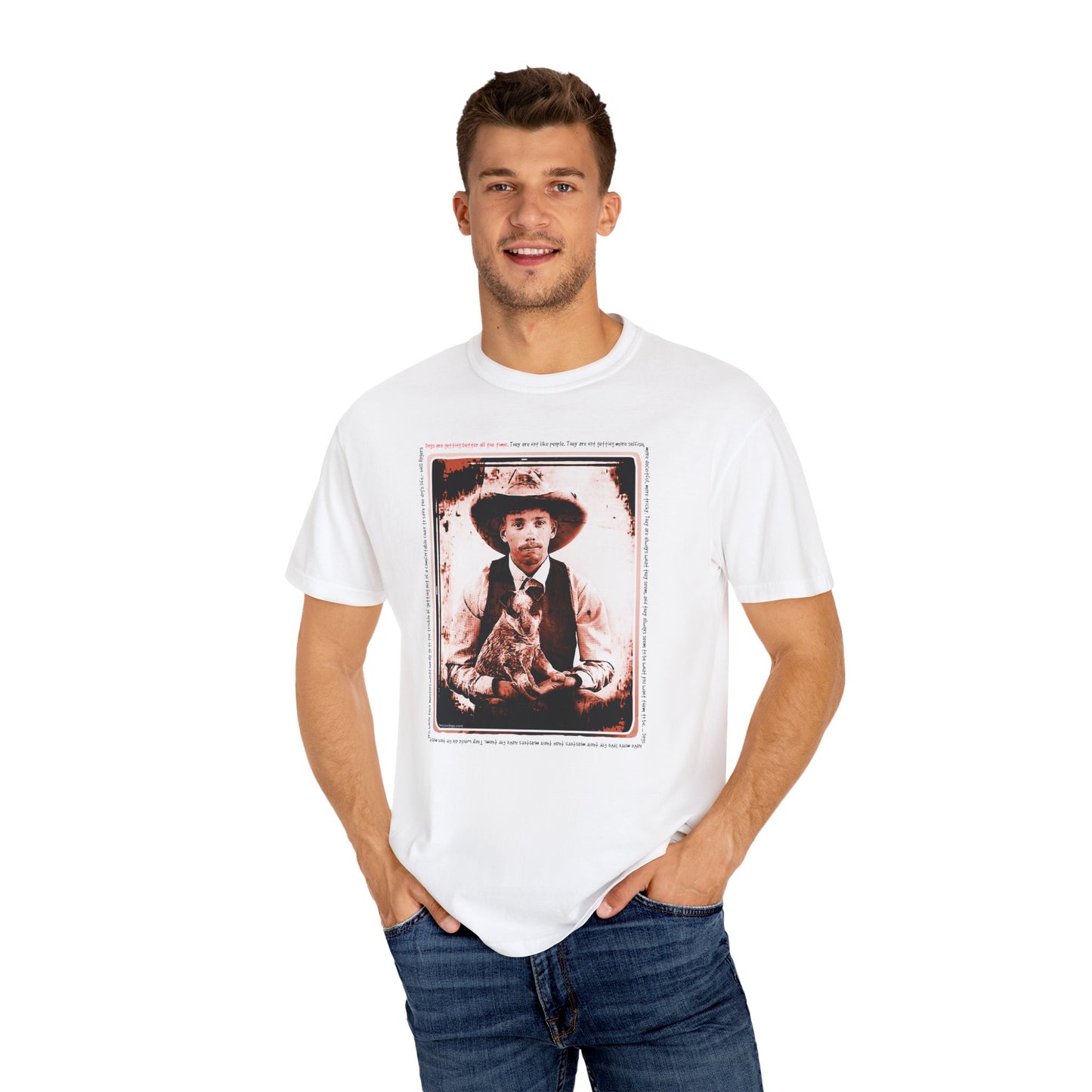 Vintage Cowboy and Heeler Puppy Tee Shirt