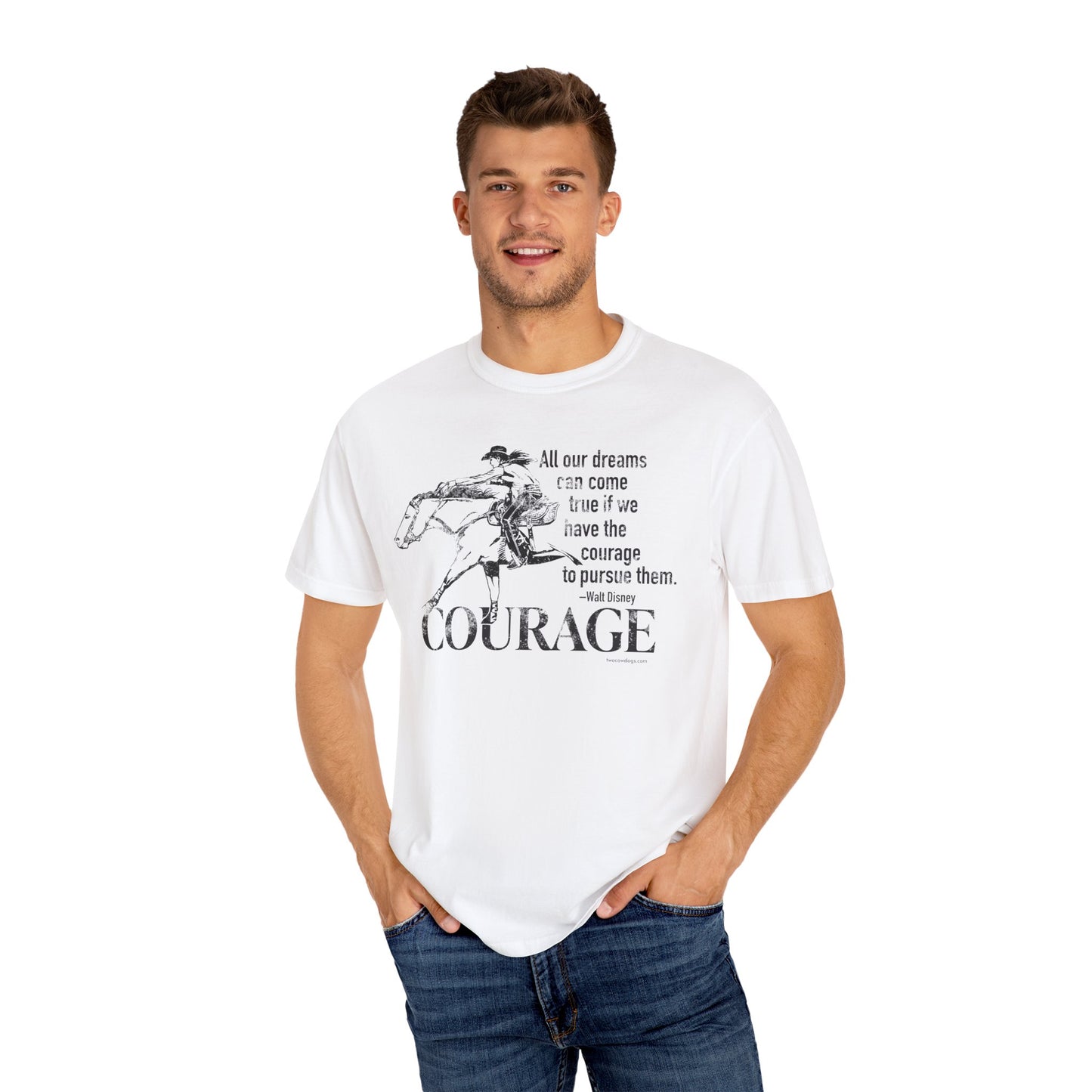 Courage Barrel Racing Garment-Dyed T-shirt