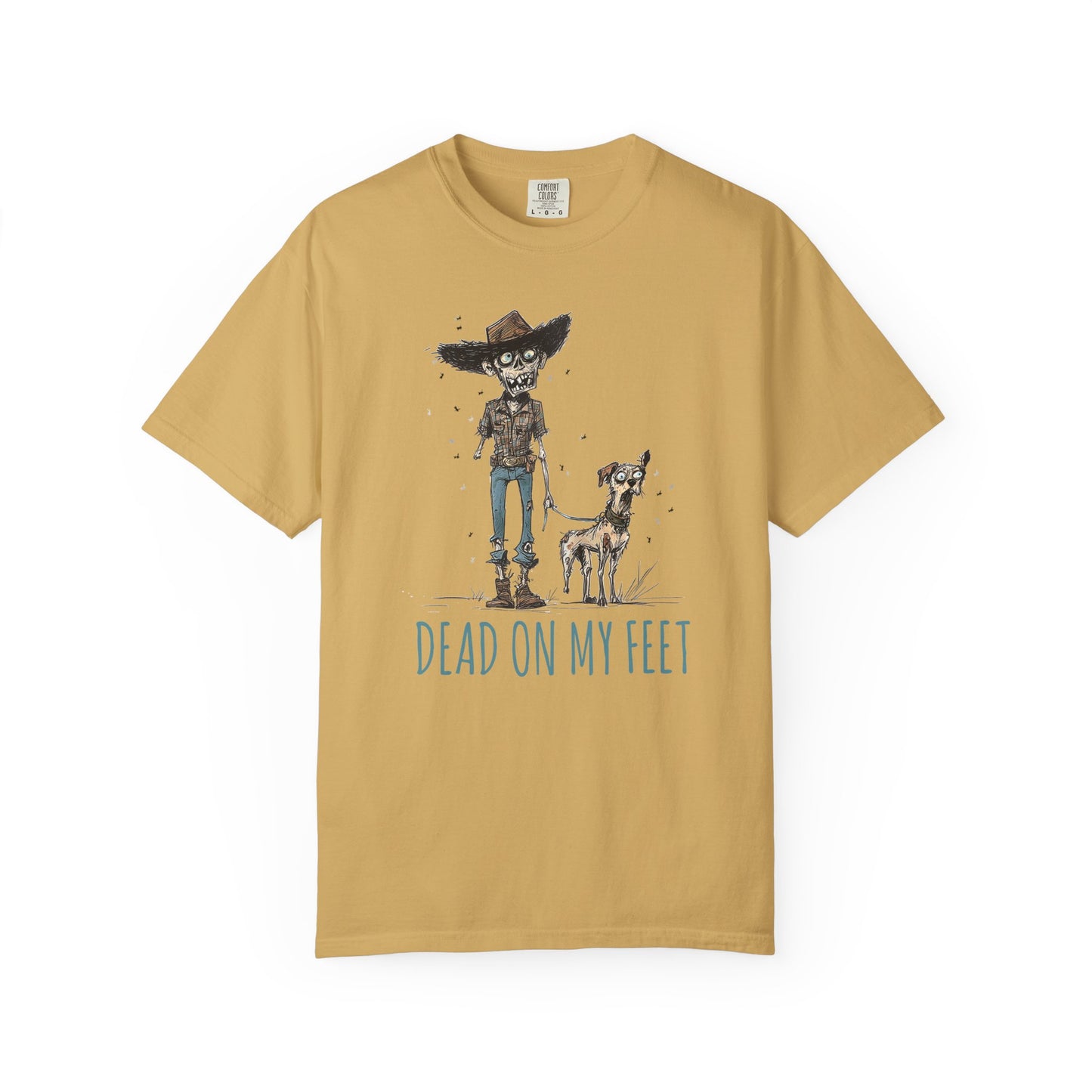 Dead on My Feet – Zombie Cowboy & Cowdog Tee