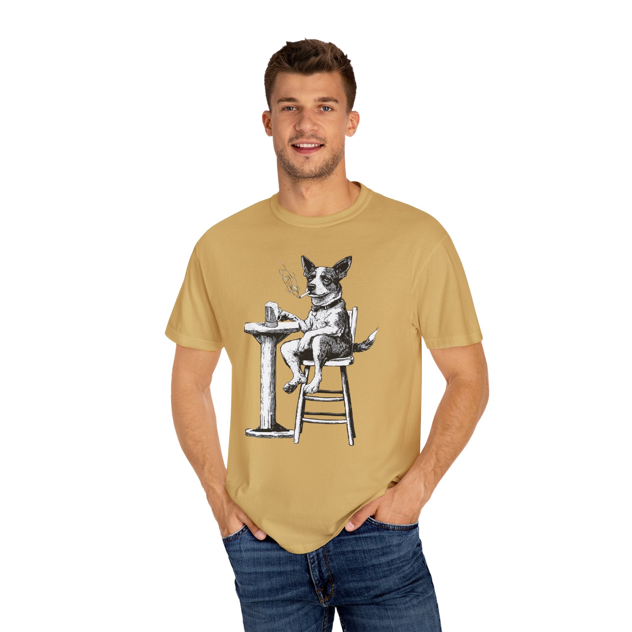Dog Drinking Beer T-Shirt for Dog Lovers
