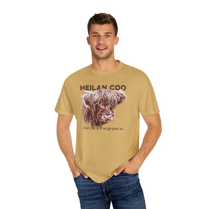 Scottish Highland Cow, Heilan Coo, Garment-Dyed T-shirt