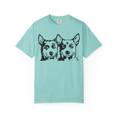 Cartoon Cowdogs Tshirt - Unisex Garment-Dyed