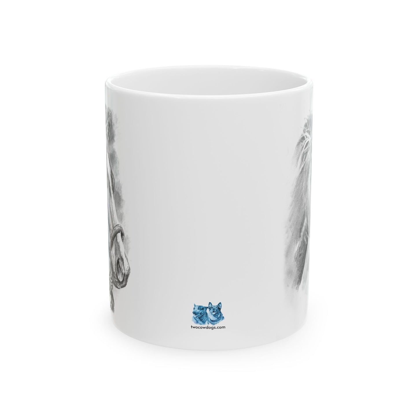 Horse Portrait Ceramic Mug — “Peace from the Pasture” Ranch Coffee Cup (11oz/15oz)