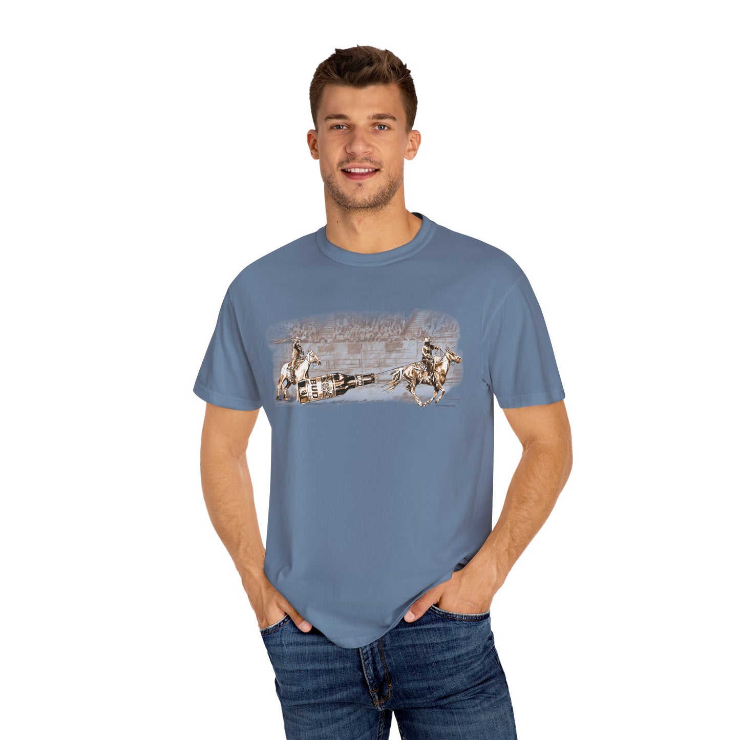 Team Ropers Roping Bottle Unisex T-shirt - Original Art Design