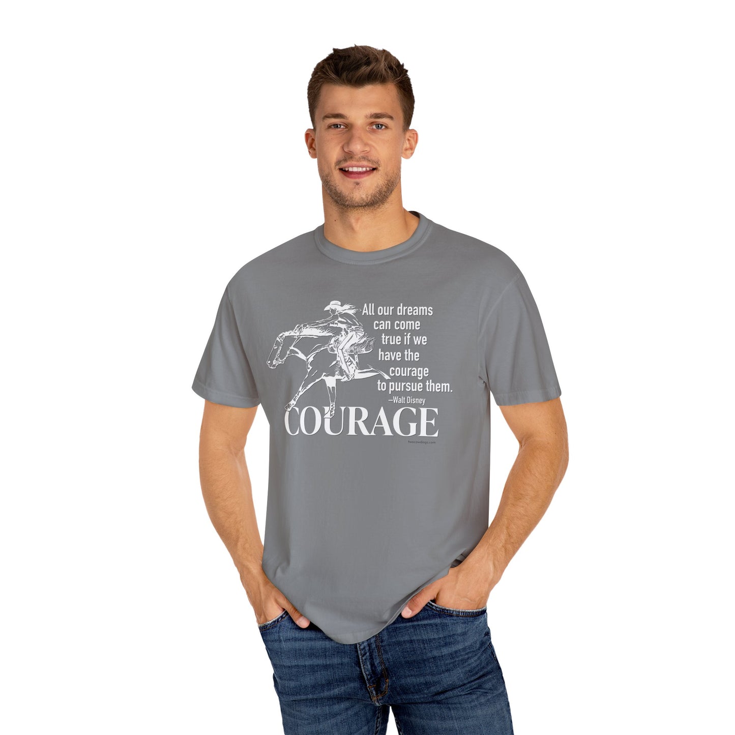 Courage Barrel Racing Garment-Dyed T-shirt
