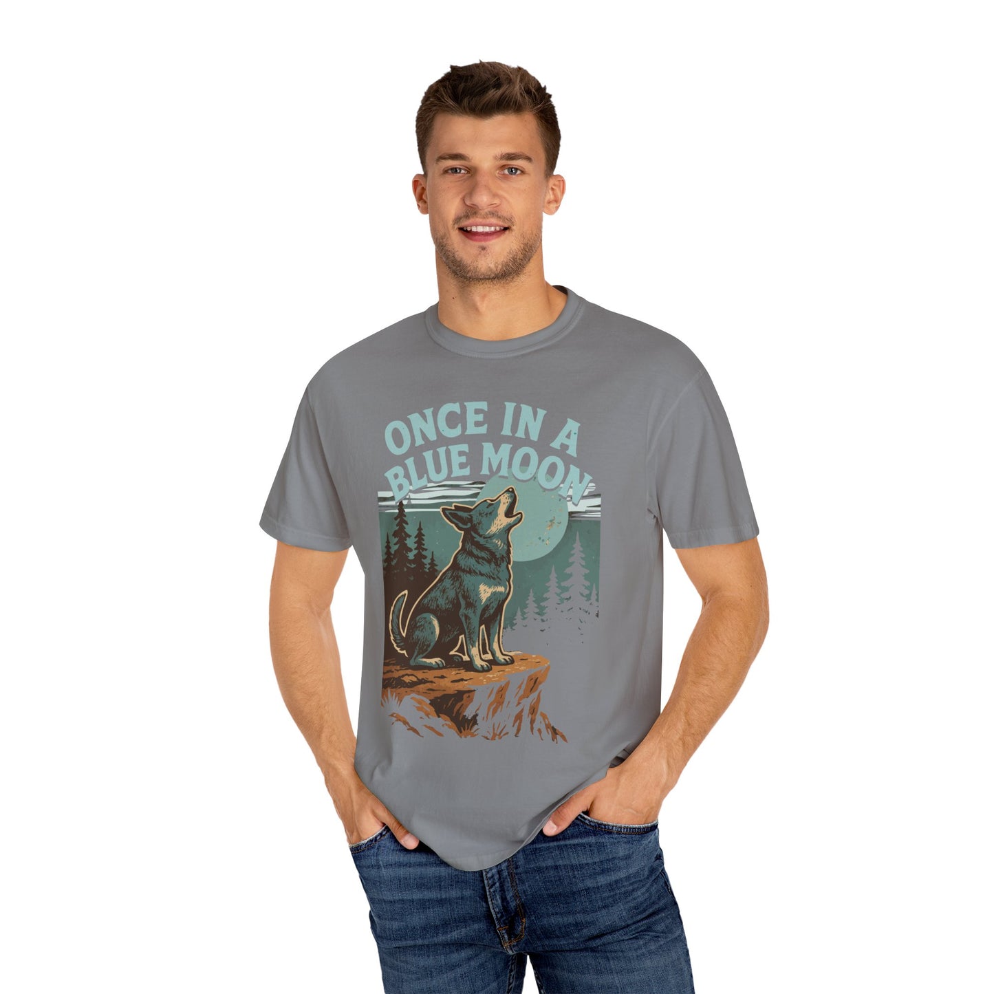 Blue Moon Unisex T-shirt with Blue Heeler Design