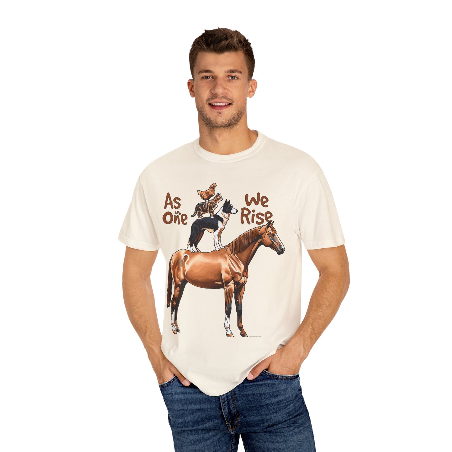 As One, We Rise, Stacked Animal Tee Shirt