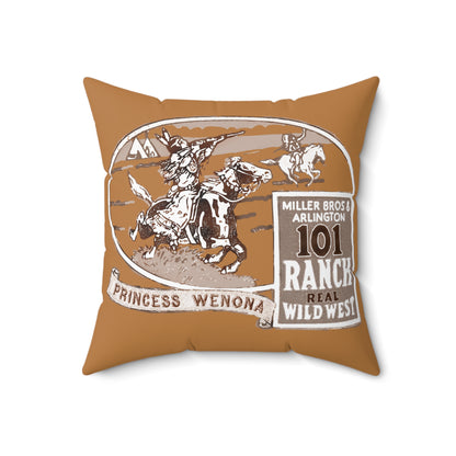 Square Pillow - Princess Wenona Pillow, 101 Ranch