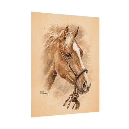 Horse in Mecate — Rolled Art Print