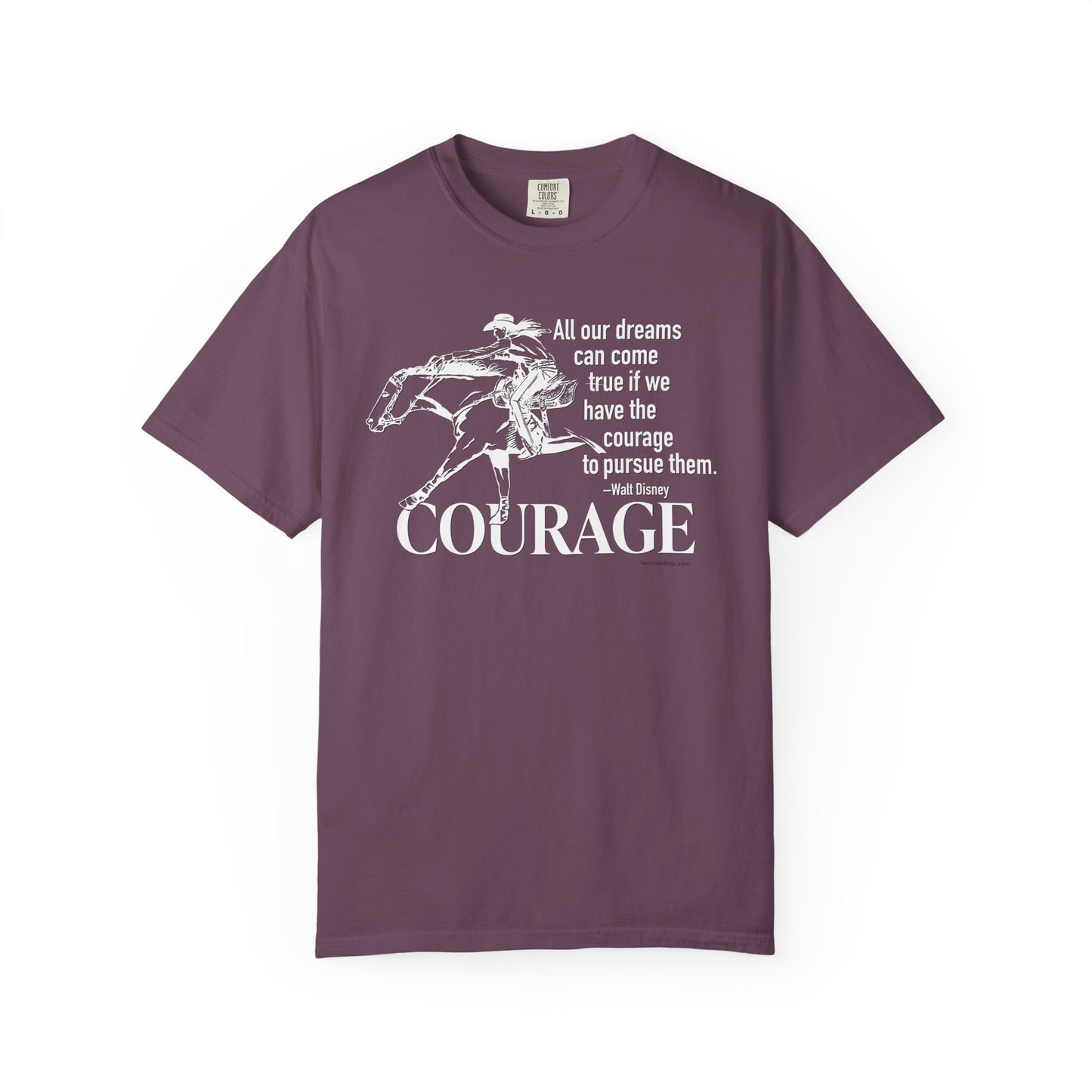 Courage Barrel Racing Garment-Dyed T-shirt