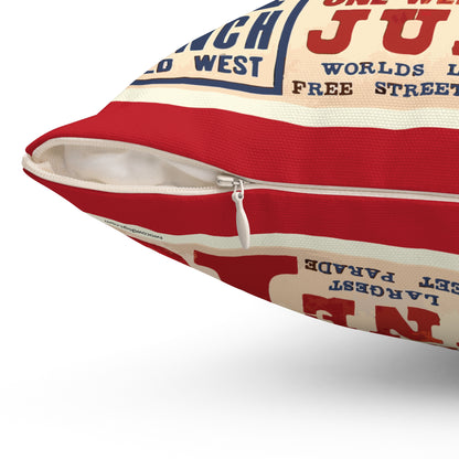 Square Pillow - Wild West Show, 101 Ranch