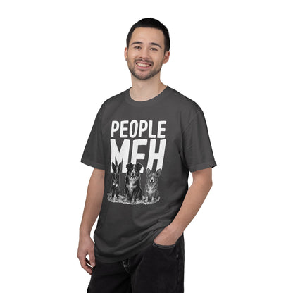 People? Meh T-shirt | Cowdog Illustration, Dog Lover Tee