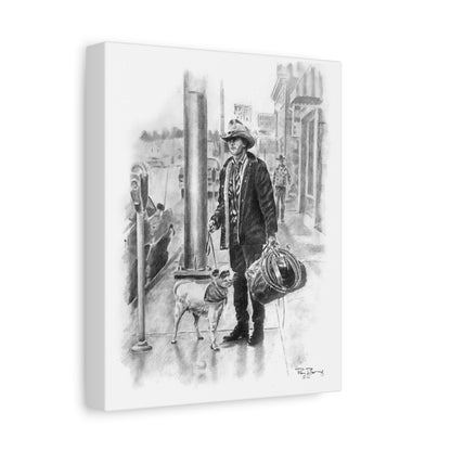 Montana Cowboy, Lewistown, Custom Stretched Canvas