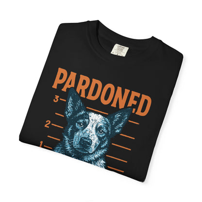 Heeler Mugshot TShirt - PARDONED OUT ON GOOD BEHAVIOR