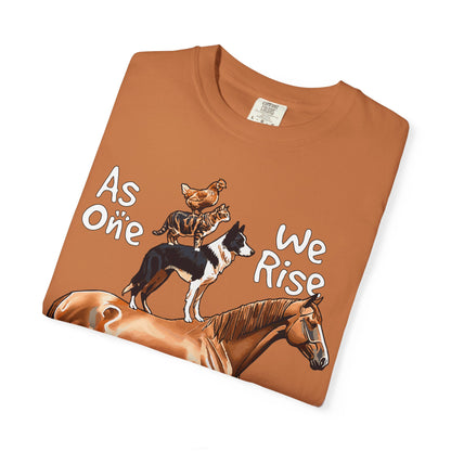 As One, We Rise, Stacked Animal Tee Shirt