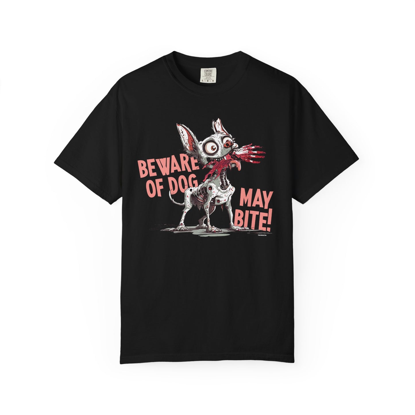 Beware of Dog – May Bite! Zombie Pup TShirt