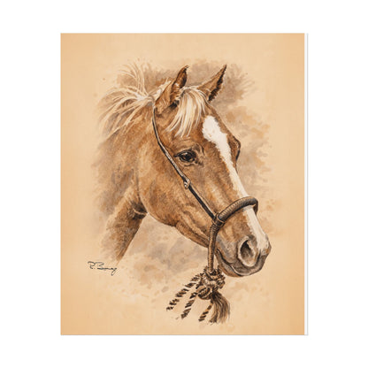 Horse in Mecate — Rolled Art Print