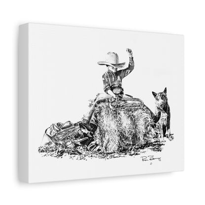 Future Bull Rider Stretched Canvas