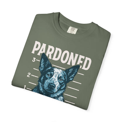 Heeler Mugshot TShirt - PARDONED OUT ON GOOD BEHAVIOR