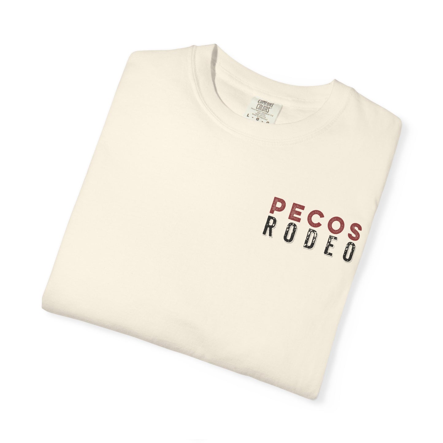 Vintage Pecos Rodeo 1883, front and back design