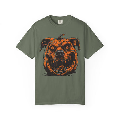 Scary Dog Pumpkin Head T-Shirt