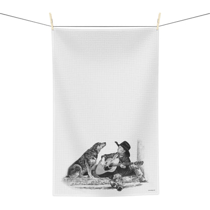 Cowboy and Heeler Crooners Microfiber Tea Towel