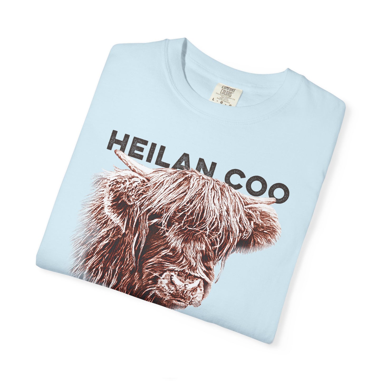 Scottish Highland Cow, Heilan Coo, Garment-Dyed T-shirt