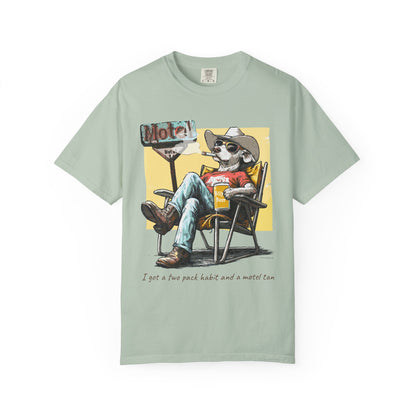 Two Pack Habit and a Motel Tan Tee Shirt