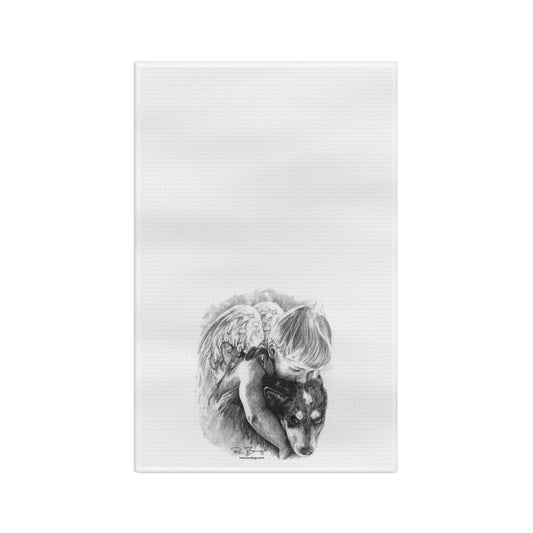 Angel Heeler Microfiber Hand Towel