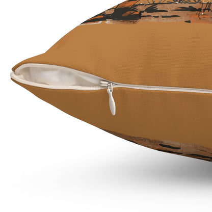 Cow Poke Pillow - Spun Polyester Square