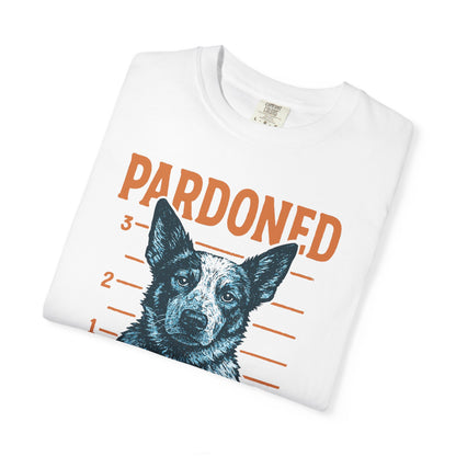 Heeler Mugshot TShirt - PARDONED OUT ON GOOD BEHAVIOR