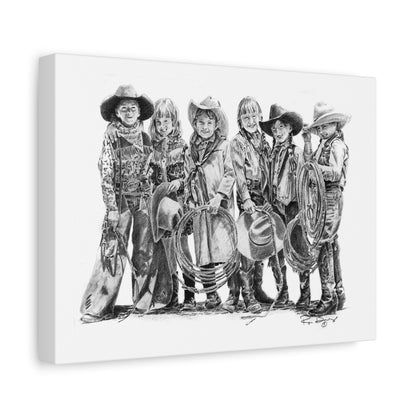 The Cowgirls Stretched Canvas Print