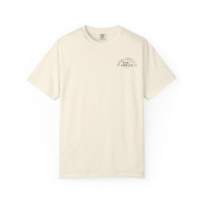 Dog-A-Dillo Armadillo Bar and Grillo T-Shirt, front and back