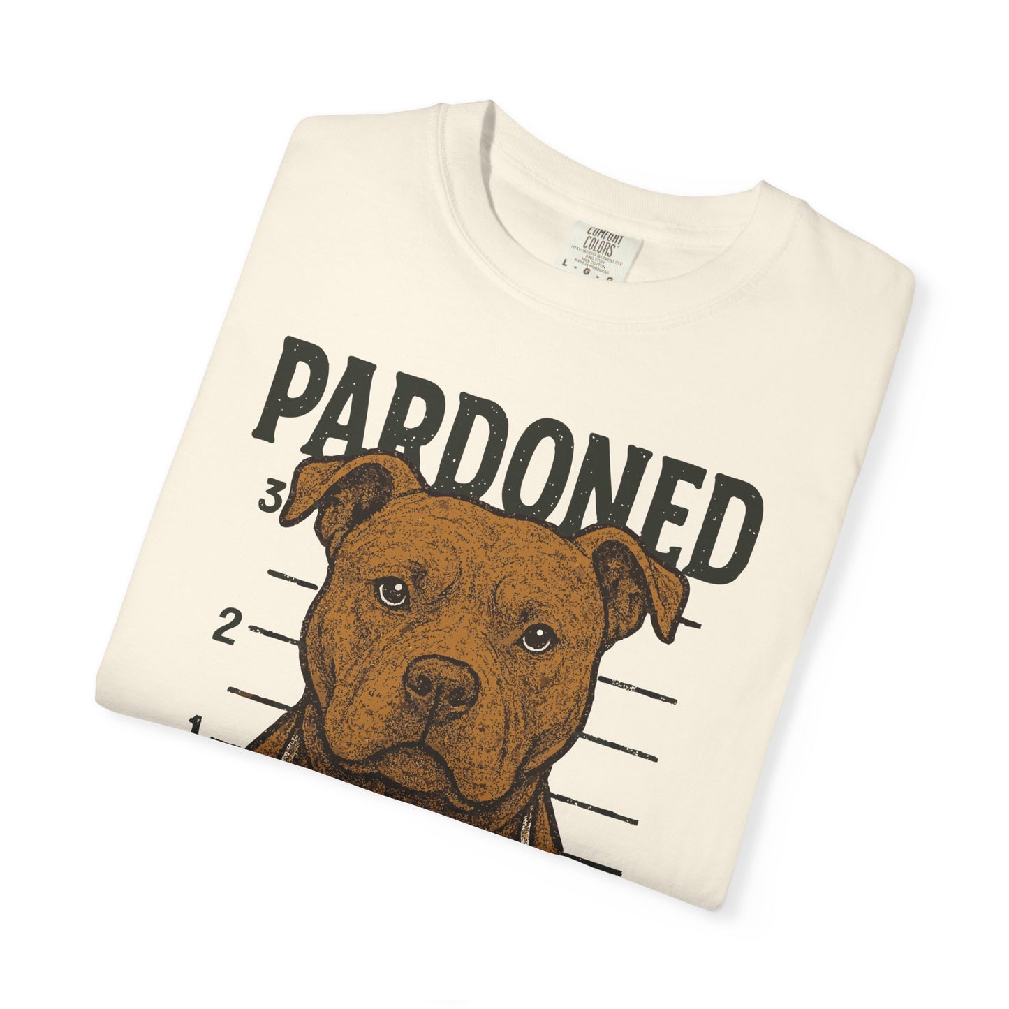Pit Bull Mugshot TShirt - PARDONED OUT ON GOOD BEHAVIOR