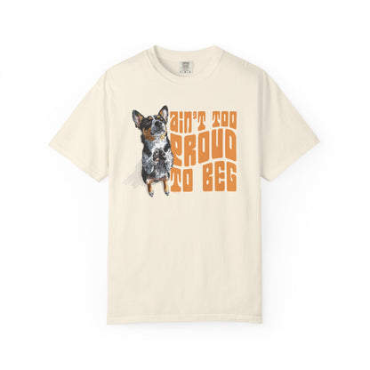 Heeler T-Shirt - Ain't Too Proud To Beg, Unisex Garment-Dyed