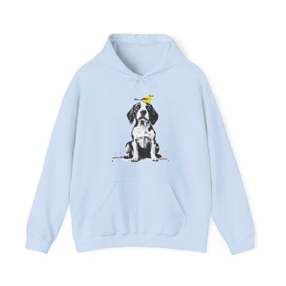 Beagle and Yellow Bird Soft Hoodie
